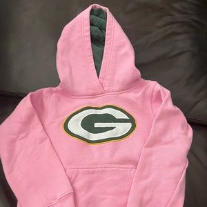 Youth pink Green Bay Packer sweatshirt hoodie